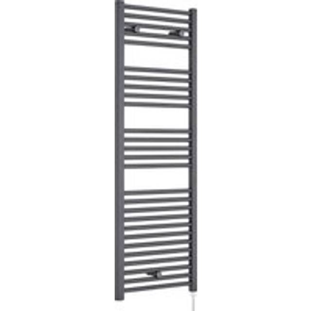 Electric Vertical Round Towel Rail with 27 Rails - 1375mm x 480mm - 750 Watt - Anthracite