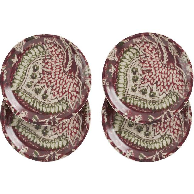Chamois - Oriental glasunderlägg 11 cm 4-pack röd