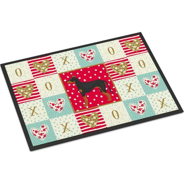 """""Caroline's Treasures Manchester Terrier Love Indoor or Outdoor Mat 24x36 doormats  Multicolor"""""