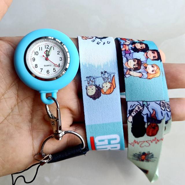 (10) Cartoon Printing Lanyards Rope Keychains Nurse Doctor Hospital Medical