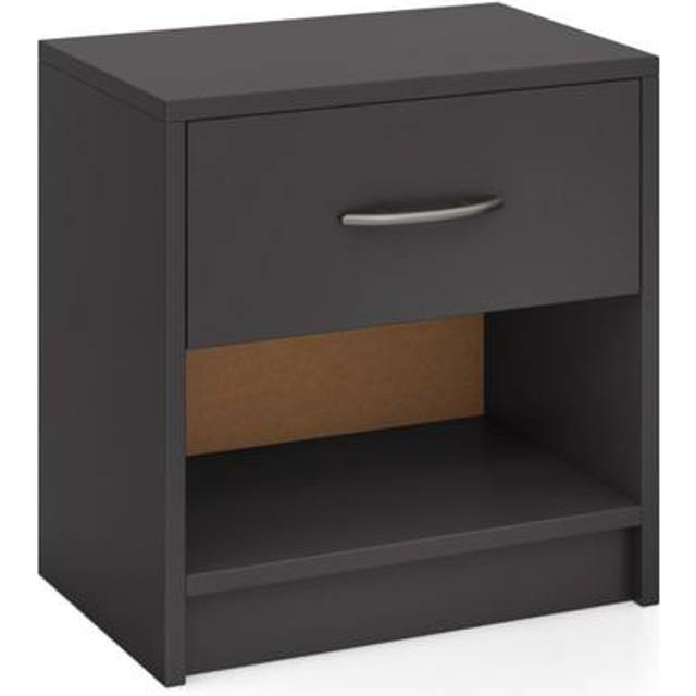 Costway Single Drawer Single Shelf Dark Grey Nightstand - 38 x 28 x 40cm