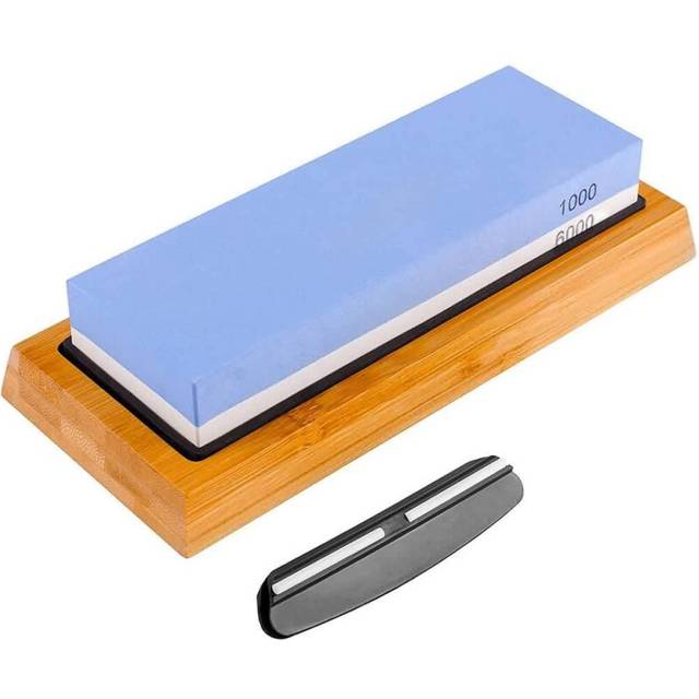 Water Stone Dual Whetstone Knife Sharpener Sharpening Flattening 1000/6000