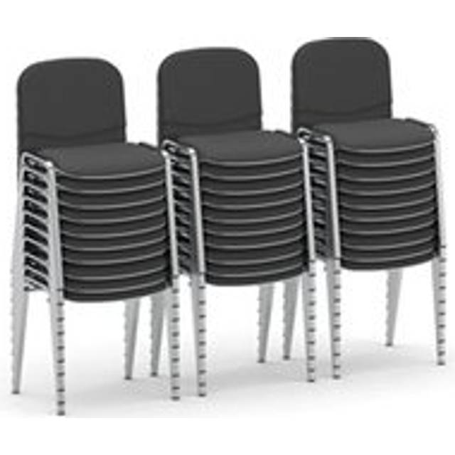 ISO Stacking Chair Charcoal Fabric Chrome Frame (Bundle of 30)