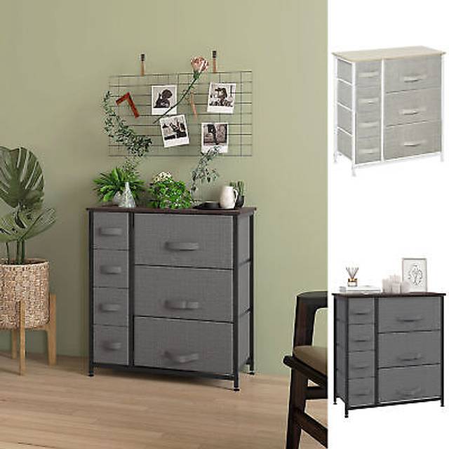 7 chest of drawers fabric drawers bedroom dresser with metal frame