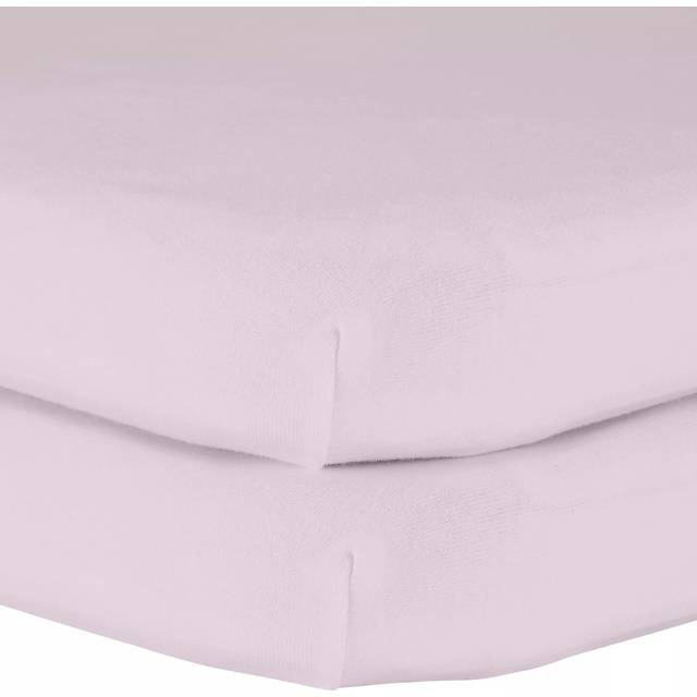 John Lewis GOTS Organic Cotton Fitted Bedside Crib Sheet, Pack of 2, 50 x 83cm