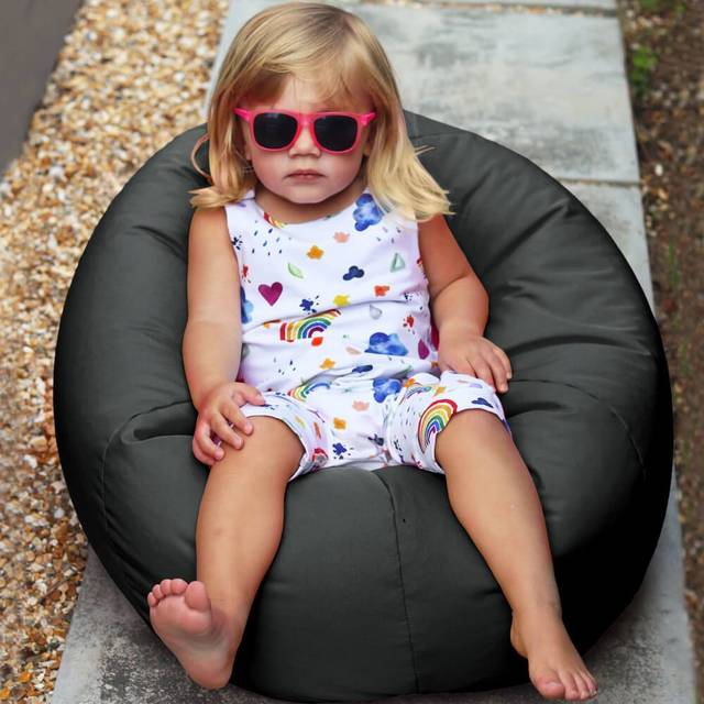 rucomfy Kids Small Indoor Outdoor Bean Bag - Grey