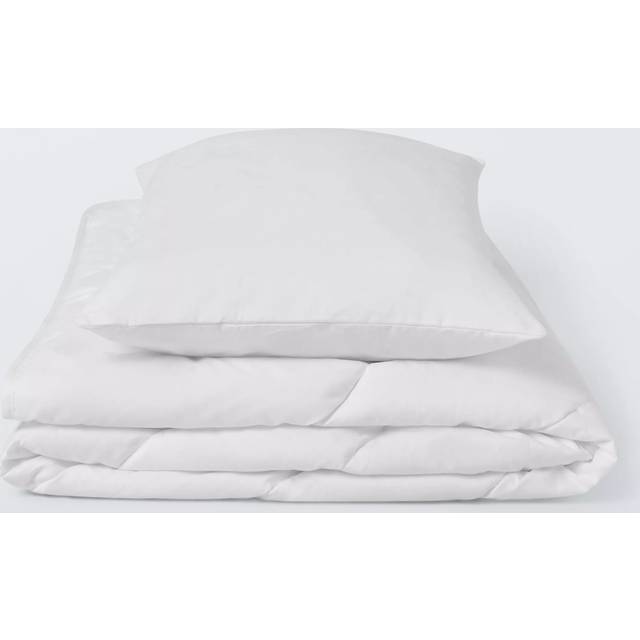 John Lewis Toddler Soft Touch Washable Duvet & Pillow Set, 4 Tog, White, Cotbed