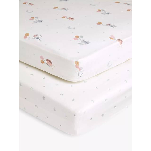 John Lewis Sweet Dreams Fitted Baby Sheet, Pack of 2