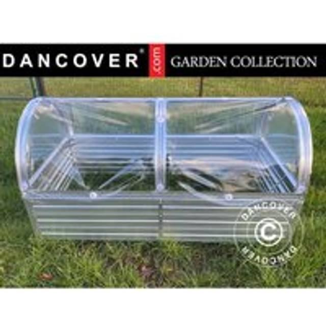 Raised Garden Bed w/Arched pvc Cover, 0.75x1.5x0.75 m, Silver