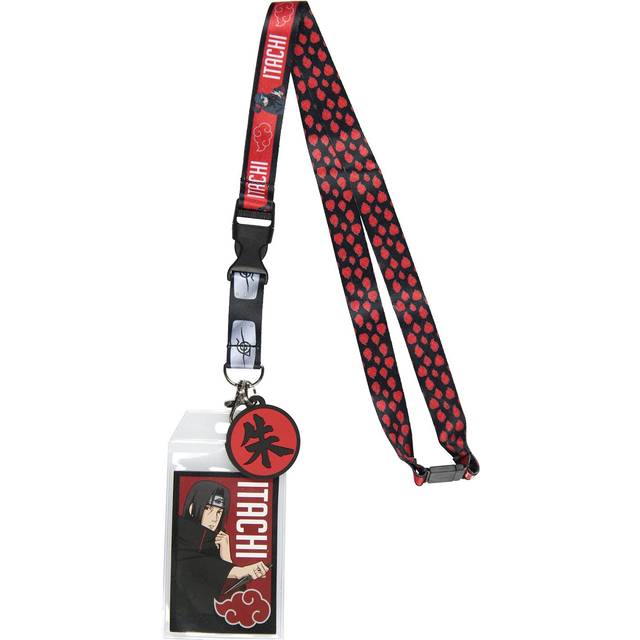"Naruto Itachi Uchiha ID Badge Holder Lanyard w/ 2"""""""" Shu Kanji Rubber Pendant"