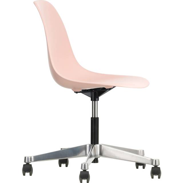 Vitra - Eames Plastic Chair PSCC - 41 Pale Rose - Castors Soft - Skrivbordsstolar - Charles &amp; Ray Eames - Rosa