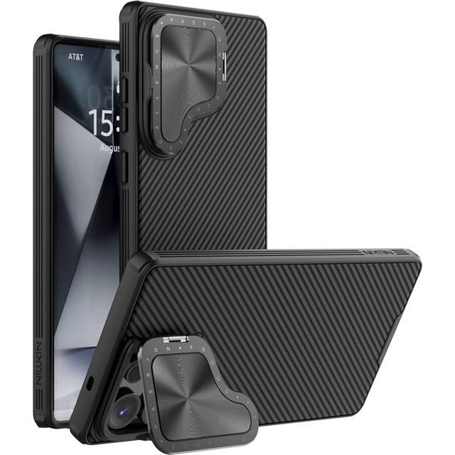 (black, Samsung S25 Ultra) Nillkin For Samsung Galaxy S25 Ultra Phone Case Camshield Armor Prop Magnetic Camera Protection Back Cover