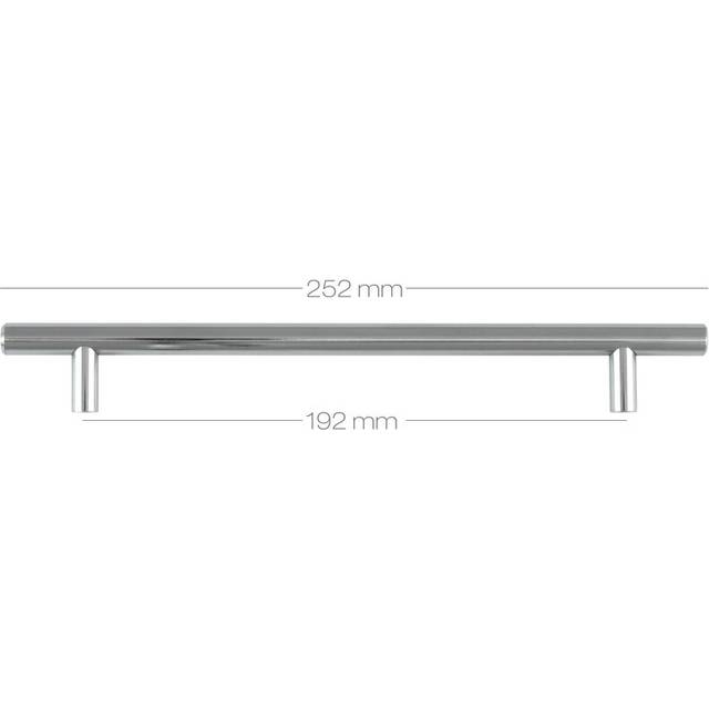 Set of 10x chrome 192mm t-bar furniture cupboard cabinet kitchen handles
