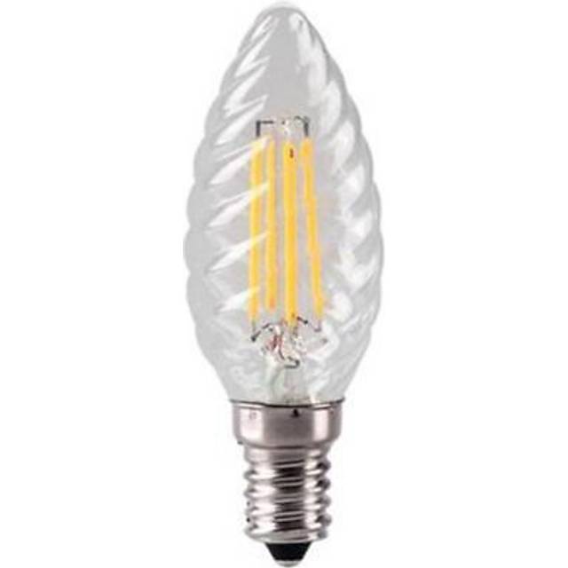 Kosnic Twist Clear LED Filament Candle 2700K 4W E14