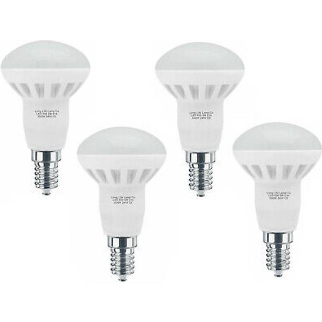 4 x r50 led 5w e14 reflector light bulb warm white energy saving very bright