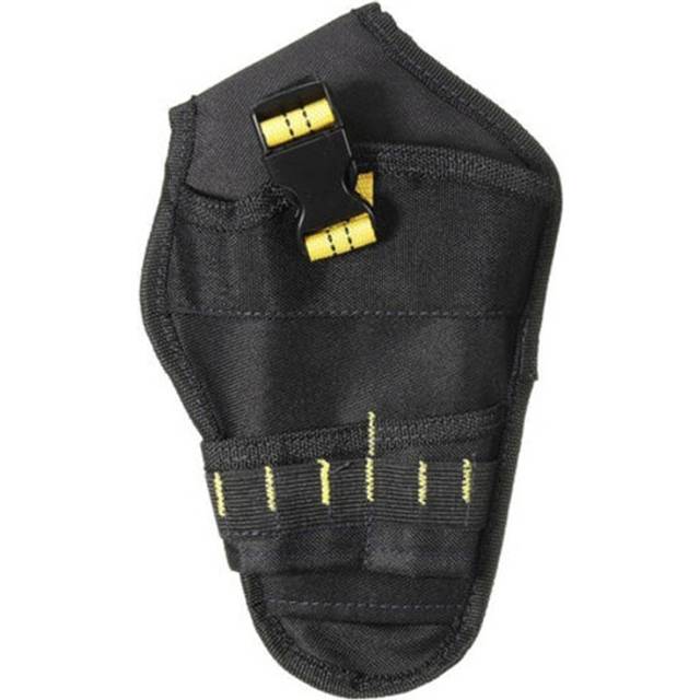 (Black) Portable Heavy Duty Drill Holster Electrician Tool Bag Drill Chuck Tool