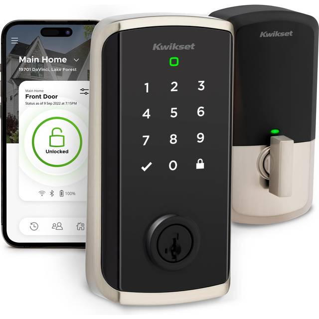 Kwikset Halo Select Smart Lock Keyless Entry Door Lock Wi-Fi and Matter Enabled Deadbolt No Hub Needed  Geofence Auto-Unlock  Grade AAA Certified  Eas