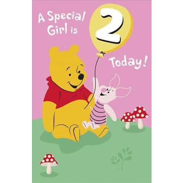 Disney winnie the pooh 2nd birthday card girls daughter sister granddaughter