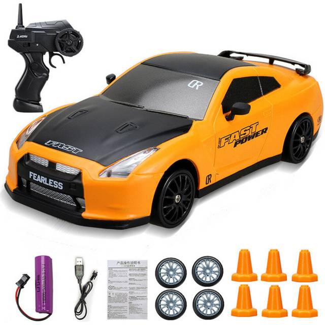 (Yellow) 1/24 2.4G 4WD Drift RC Car On-Road Vehicles RTR Model