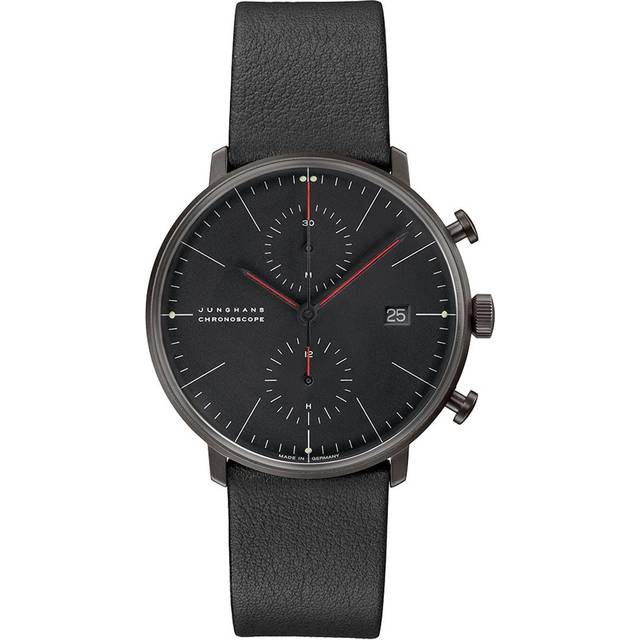 Junghans Herrenuhr max bill Chronoscope Bauhaus 27440902 - schwarz