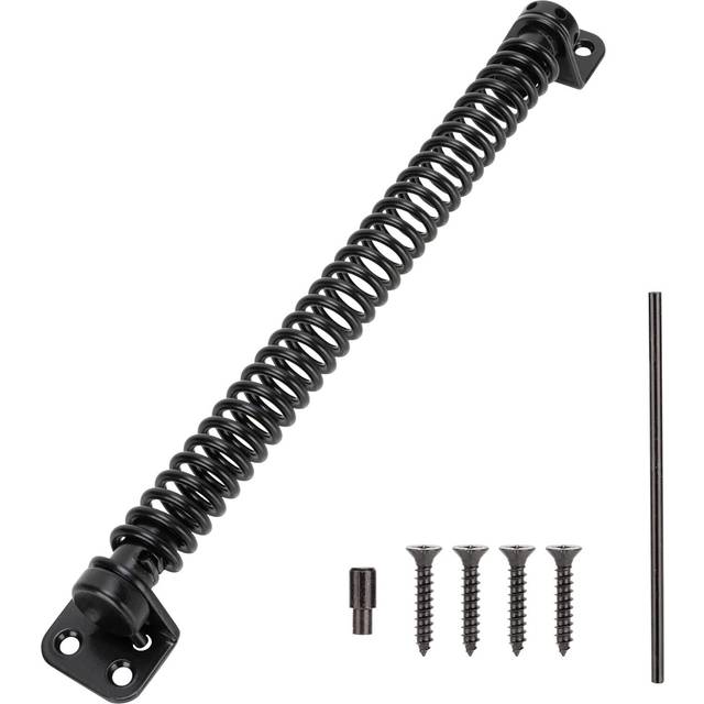 Gate spring self closing adjustable outdoor black weatherproof heavy duty 10"