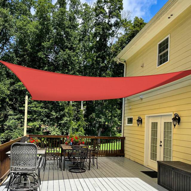 TANG Sunshades Depot 7' x 9' Sun Shade Sail Square Permeable Canopy Re
