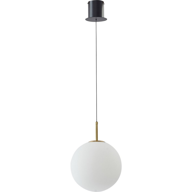Lucande LED-hänglampa Joran, 1 lampa, vit, glas