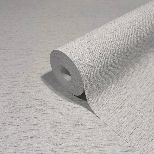 Galerie The Woods And Wicker Plain Texture Silver Grey Wallpaper 33369, Silver