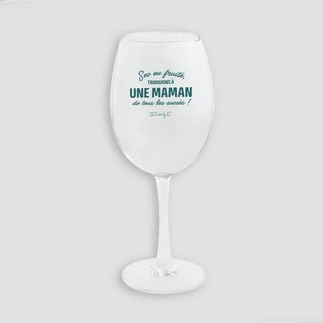 Wine glass - dry or fruity, a toast to a successful mother Mr. Wonderful - Bleu - 470 ml