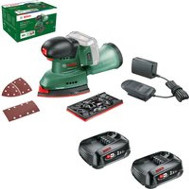 Bosch UNIVERSALSANDER 18V-10 P4A 18v Cordless Multi Sander 2 x 2.5ah Li-ion Battery Charger No Case