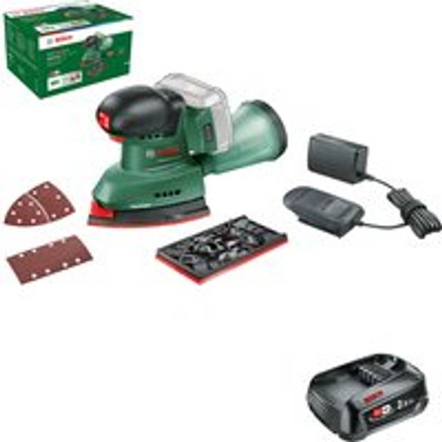 Bosch UNIVERSALSANDER 18V-10 P4A 18v Cordless Multi Sander 1 x 2.5ah Li-ion Battery Charger No Case