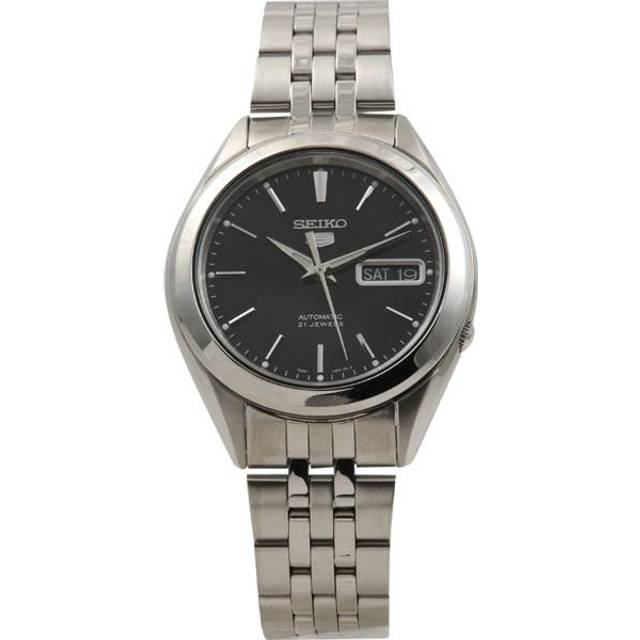 Seiko Men's SNKL23K1 (Seiko5 SS Bracelet BK) Watch Silver