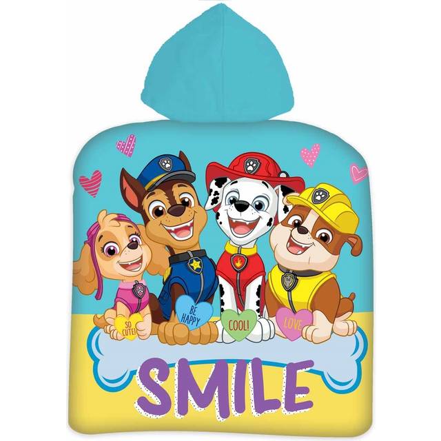 Licens Badeponcho Børnehåndklæde Paw Patrol Smile 50x100 cm