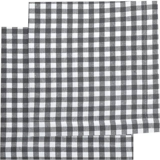 Bella Napkin 2-pack, Dark Grey / White