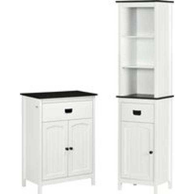 Bathroom Storage Unit, Freestanding Tallboy Storage Unit, White - One Size