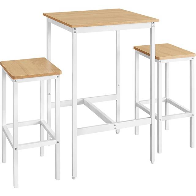 Dining Table and Chairs Set, Golden Oak and Cloud White