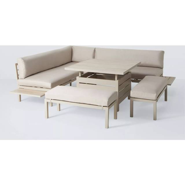 John Lewis Platform 8-Seater Corner Garden Dining/Lounge Set with Height Adjustable Table