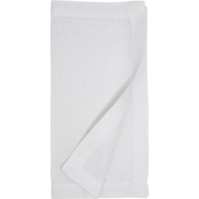 Saro Lifestyle 5099.W20S Pure Linen Napkin - White - Set of 4