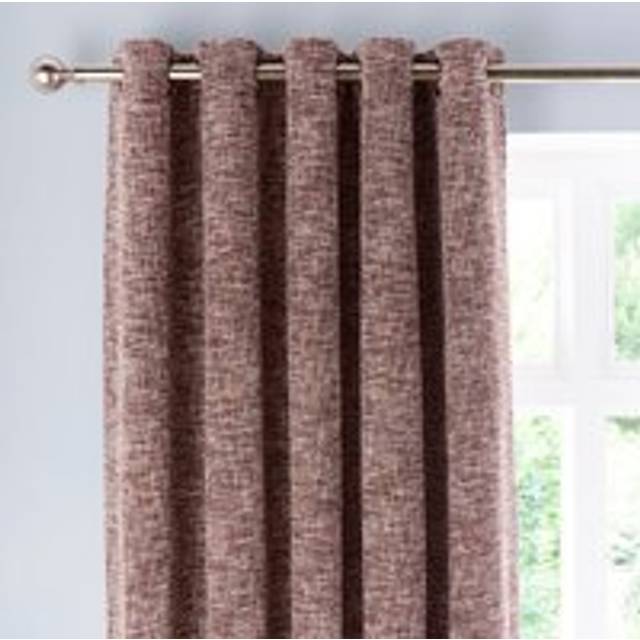 Everson Boucle Eyelet Curtains - Butterscotch