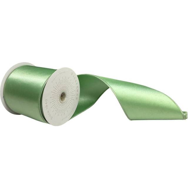 Vickerman QTX241144 4 in. x 10 Yards Sea Foam Satin Ribbon