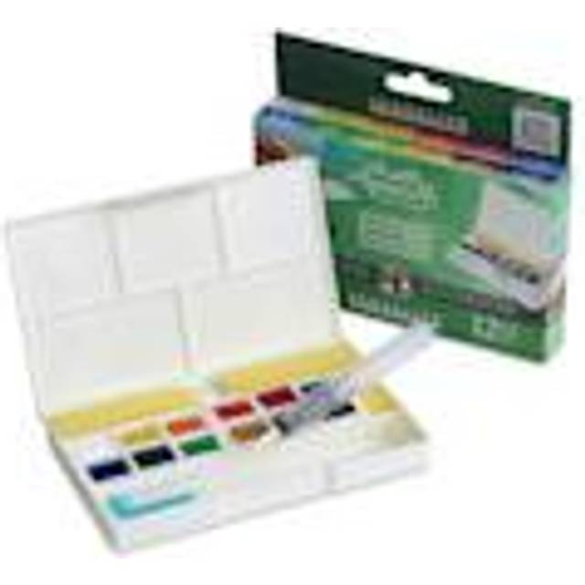 Watercolor paint - Fine - Box of 12 half-pans - Sennelier - La petite aquarelle - Brush included