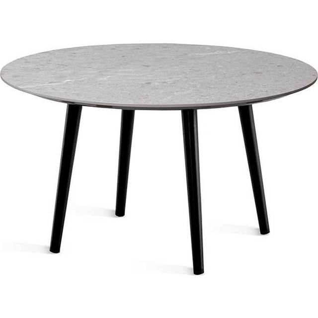 Torkelson, MILES soffbord Ø80 cm sandstenslaminat, 4 svarta träben