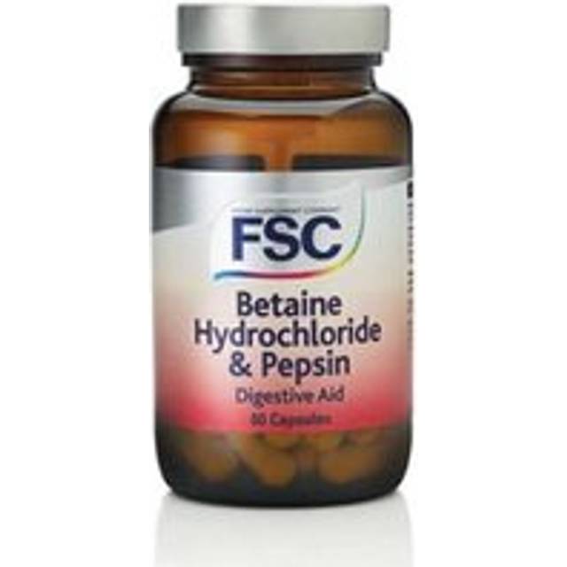 FSC Betaine Hydrochloride & Pepsin Digestive Aid 60 Capsules