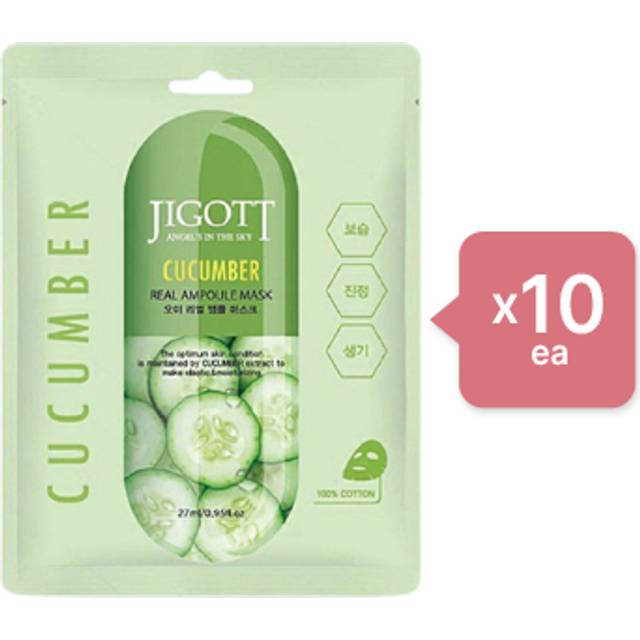 Jigott Real Ampoule Mask Cucumber (10ea) Set