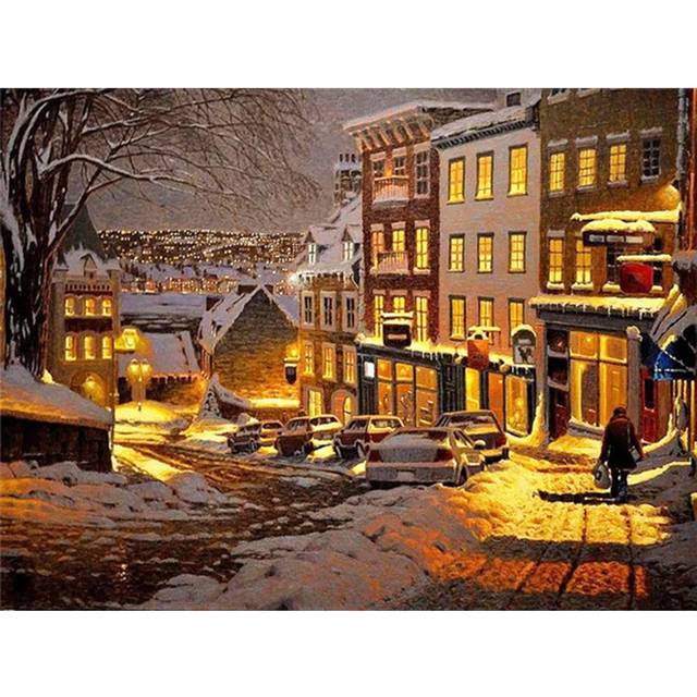 Full Square Drill Diamond Painting 5d Landscape DIY Diamond Mosaic Flower Handmade Gift Wall Art Decor For Home Full Round (20X30CM)