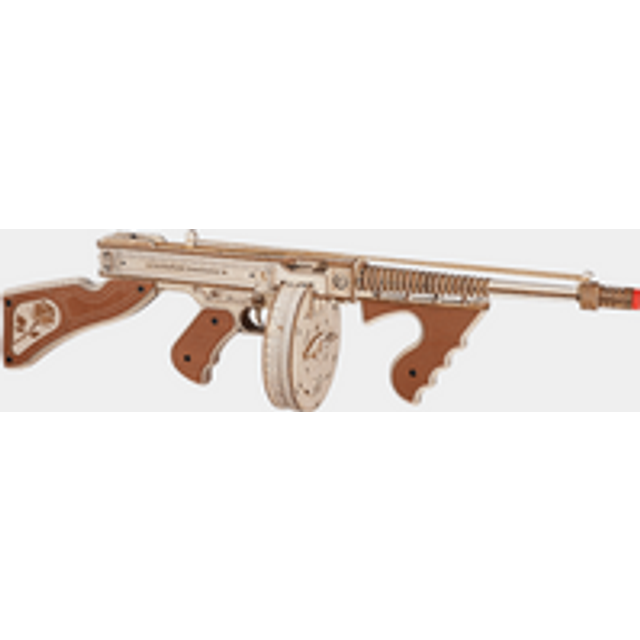 ROKR Thompson Submachine Gun Wooden Model Kit - Black