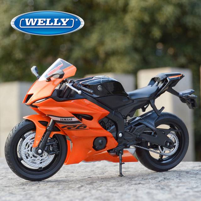 (Orange) 1:12 2020 Yamaha YZF-R6 Black Die Cast Vehicles Collectible Hobbies Motorcycle