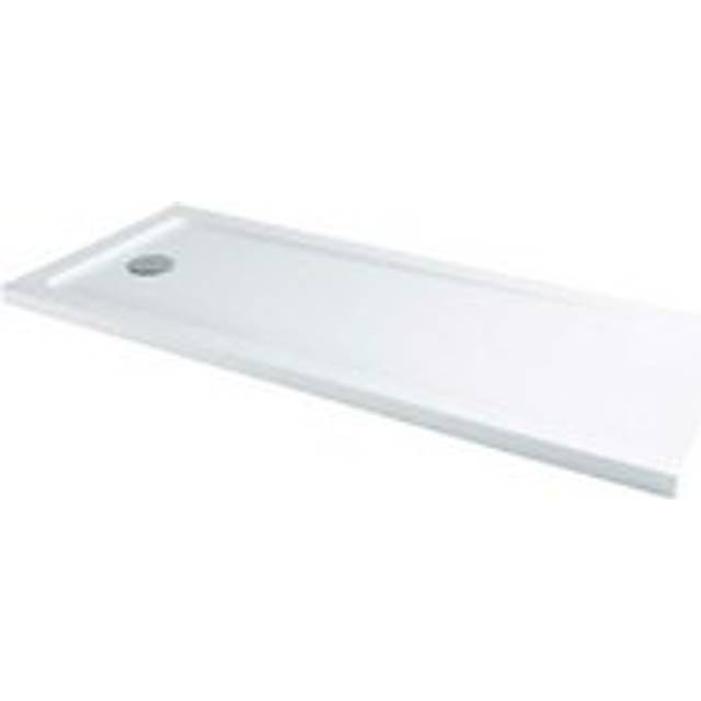 Mx elements rectangular anti-slip bath shower tray & waste 1700 x 700mm flat top