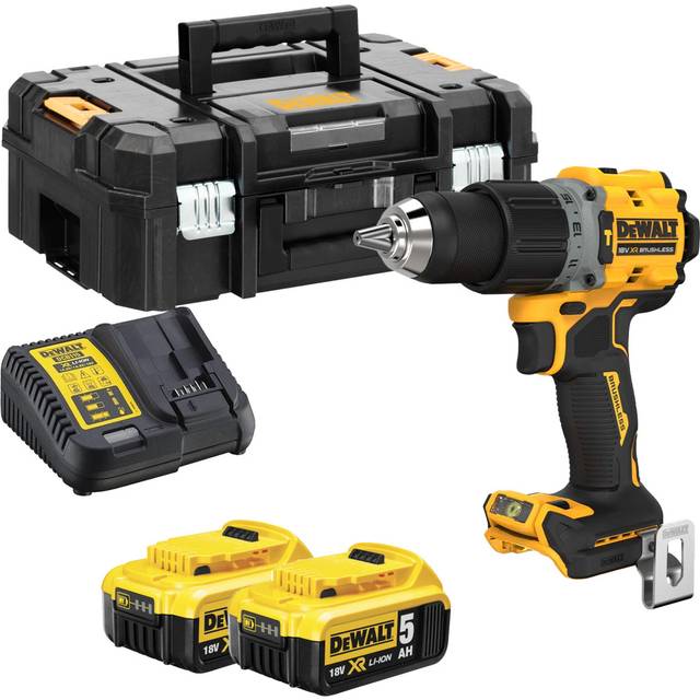 DeWalt DCD805 18v XR Cordless Brushless G3 Compact Combi Drill 2 x 5ah Li-ion Battery Charger Case