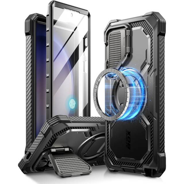 i-Blason Armorbox for Samsung Galaxy S24 Ultra Case MagSafe with Camera Cover Stand [Support Wireless Charger] 360 Full-Body Case with Screen